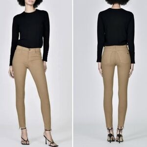 BLACK ORCHID Carmen High Rise Skinny Frayed Ankle Jeans New Khaki Glitter